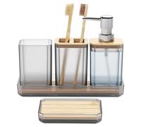 Tyatocepy 5 Piece Bathroom Accessory Set, Soap Dispenser, Soap Dish, Dressing Table ()