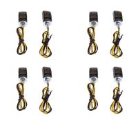 Tyatocepy 8Pcs Universal LED Black Mini Tiny Small Indicators Turn Signal Motorcycle Motorcycle for