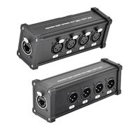 Tyatocepy Ethernet Cable Extension, 4 Channels 3 Pin Multiple Extension Cable XLR Network Cable for Stage Lighting and Recording Studio, XLR, DMX, Durable and Easy to Use