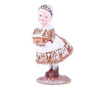 Tyatocepy Resin Gingerbread Santa Claus Home Bedroom Decoration 6.5 x 8 x 16 cm Easy Installation
