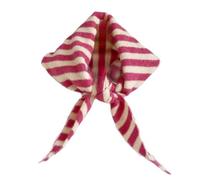 TYATVS Knitted Triangle Scarf for Women Y2k Stripe Head Scarf Aesthetic Accessories Cottagecore Streetwear Triangle Shawl, Rose Red, Medium