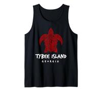Tybee Island Georgia Tribal Sea Turtle Island Design Tank Top