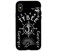 Tybee Island Souvenir, Georgia Nautical Compass Rose Case for iPhone X/XS