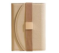 TYBGAU Boutique UK A5 A6 Soft Leather Loose-Leaf Notebook Set, Metal Buckle Closure with Pen Holder and Pockets, Multi-Page Layout Memo Books(Brown,A5)