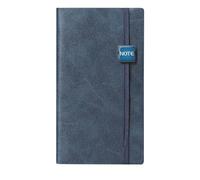 TYBGAU Boutique UK A5 A6 Strapped Epoxy Softcover Notebook, 200 Pages Pocket-Sized Work Planner with Schedule Pages, Built-in Bookmark Memo Books(Blu,A6)