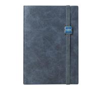 TYBGAU Boutique UK A5 A6 Strapped Epoxy Softcover Notebook, 200 Pages Pocket-Sized Work Planner with Schedule Pages, Built-in Bookmark Memo Books(Blu,A5)