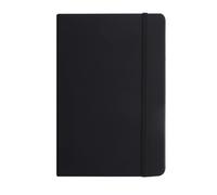 TYBGAU Boutique UK A5 Hardcover PU Leather Business Notebook with Elastic Strap and Bookmark, 200 Pages Office Journal in Multiple Colors Memo Books(Nero)