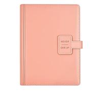 TYBGAU Boutique UK A5 Loose-Leaf Notebook with Detachable Cover, PU Leather, Magnetic Clasp and Storage, 160 Pages 100g Paper, Pen Holder Memo Books(Rose)