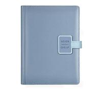 TYBGAU Boutique UK A5 Loose-Leaf Notebook with Detachable Cover, PU Leather, Magnetic Clasp and Storage, 160 Pages 100g Paper, Pen Holder Memo Books(Blu)