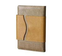 TYBGAU Boutique UK A5 Retro Notebook, Business Journal with Pen Holder and Storage Pocket, 240 Pages 80g Thick Paper, Lay-Flat Design Memo Books(Brown)