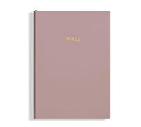 TYBGAU Boutique UK A5 Soft Leather Notebook, Gold Foil, Lined Business and Study Notebook for Office Sewn Binding with Bookmark Memo Books(Lila)