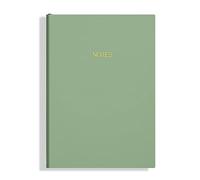 TYBGAU Boutique UK A5 Soft Leather Notebook, Gold Foil, Lined Business and Study Notebook for Office Sewn Binding with Bookmark Memo Books(Lime Green)