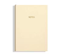 TYBGAU Boutique UK A5 Soft Leather Notebook, Gold Foil, Lined Business and Study Notebook for Office Sewn Binding with Bookmark Memo Books(Beige)
