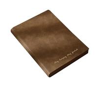 TYBGAU Boutique UK A5 Softcover Business Notebook, 260 Pages 100g Thick Paper, Gold Foil Retro Design, Monthly Planner and Lined Pages Memo Books(Brown)