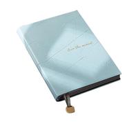 TYBGAU Boutique UK A5 Thick Softcover Notebook, Retro Business Work Journal, 256 Pages 100g Thick Paper, Lay-Flat, Metal Bookmark Memo Books(Blu)