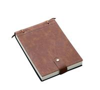 TYBGAU Boutique UK A5 Vintage Handmade Leather Notebook, Button-Bound Loose-Leaf Sketchbook, 244 Pages 120g Thick Paper, Blank Pages Memo Books(Brown)