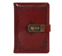 TYBGAU Boutique UK B6 Retro Notebook with Password Lock, PU Leather Vintage Codebook Diary, 260 Pages Thick Paper, Daily Planner Notepad Memo Books(Brown)