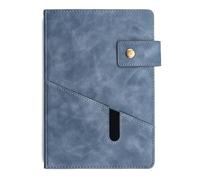 TYBGAU Boutique UK Cute PU Leather Notebook, Thick Journal Notepad with Pen, A5 Office College School Supplies, Writing Notebook Memo Books(Blu)