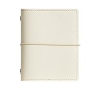 TYBGAU Boutique UK M5 Mini Hardcover Loose-Leaf Notebook, Portable Pocket Journal with Storage Bags and Metal Rings, 80 Sheets Cream Paper Memo Books(Wei)