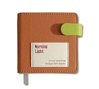 TYBGAU Boutique UK Mini Pocket Square Notebook, Leather Cover with Magnetic Clasp, 200 Pages 100g Thick Paper, Lined or Blank Memo Pad Memo Books(Brown,Blank)