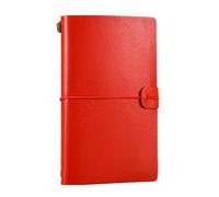 TYBGAU Boutique UK Replaceable Retro A6 Travel Journal and Planner with PVC Card Holder, 152 Pages 100g Paper, Travel Check-in Memo Books(Rot)