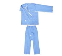 TYBGAU Boutique UK Tear Away Hospital Gowns for Men Women, Long-Sleeved Patient Pajamas Fully Open Nursing Aid for Dialysis Paralyzed Bedridden Elderly(Blu,Medium)