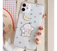 Tybiky Case for iPhone 11 Cases Creative Small Elephant Pattern Air Cushion Protective Case Ultra Thin Silicone Airbag Mobile Phone Case Bumper Chic Bling Scratch-Resistant Cover for Apple iPhone 11,
