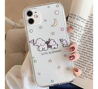 Tybiky Case for iPhone 12 Mini Cases Creative Small Elephant Pattern Air Cushion Protective Silicone Airbag Mobile Phone Case Bumper Chic Bling ScratchResistant Cover for iPhone 12 Mini, Three in