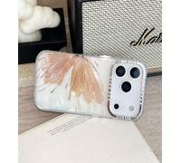 Tybiky Glitter Mobile Phone Case Compatible with iPhone 17 Pro Max, Crystal Cute 3D Butterfly Laser Pattern Case, Shockproof Silicone Case Cover for Girls Women with iPhone 17 Pro Max, Orange