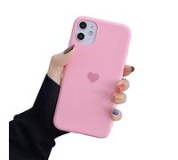 Tybiky Handyhülle kompatibel mit iPhone SE 2020/7/8 Hüllen Schlanke, Weich Silikon Hülle Flexibel Stoßfeste TPU Bumper Schutzhülle Liebes-Herz-Muster Ultra Dünn Case Cover für iPhon 7/8, Rosa