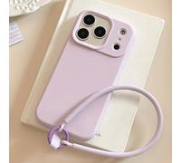 Tybiky Mobile Phone Case for iPhone 13 Pro, Soft TPU Silicone Mobile Phone Case with Cord, Protective Case for Hanging, iPhone 13 Pro Case, Mobile Phone Chain Cover, Sugar Colourful Colour, Purple