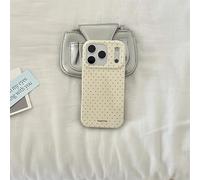 Tybiky Simple Case Compatible with iPhone 17 Mobile Phone Case Cute Polka Dots Cute Design Protective Case Aesthetic Fashionable Polka Dot Pattern Case Soft IMD + TPU Cover for Women and Girls, Yellow