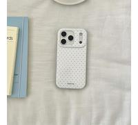 Tybiky Simple Case Compatible with iPhone 17 Mobile Phone Case Cute Polka Dots Cute Design Protective Case Aesthetic Fashionable Polka Dot Pattern Case Soft IMD + TPU Cover for Women and Girls, White