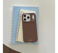 Tybiky Simple Case Compatible with iPhone 17 Pro Max Mobile Phone Case Cute Polka Dots Cute Design Protective Case Aesthetic Fashionable Polka Dot Pattern Case Soft IMD + TPU Cover for Women and Girls