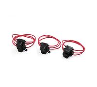 TYBOPHQJ 10 Pcs Black Plastic Waterproof Fuse Holder Container Wire Leads for Car