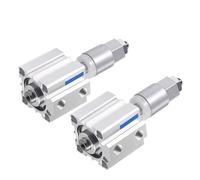 TYBOPHQJ SDAJ80/100 Double Acting Piston Aluminum Alloy Adjustable Stroke Compact Thin Air Pneumatic Cylinder(Stroke 15-15mm,100 NO Magnet)