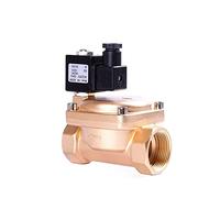 TYBOPHQJ Withstand high Pressure and Temperature Extremes 1-1/2" High Pressure Normally Closed Brass Solenoid Valve DN40 12V 220V 110V 24V 1.5 Inch Solenoid Valve(380vac,0927600-NBR)
