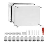 TYBYBB IP65 Waterproof Surface-Mounted Junction Box, 150 x 110 x 70 mm, White, ABS Material, Screw-In Installation, Surface-Mounted, M20 for Diameter 6-12 mm Cable