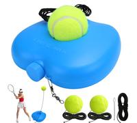 TYBYBB Tennis Trainer Tennis Trainer Set Tennis Exercise Equipment Trainer Baseboard Set with 3 Rebound Balls and 10 m Elastic Band, Self-Study Tennis Exercise Training Tool for Adults Children