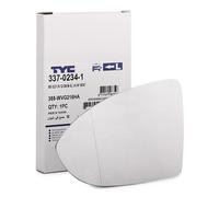 TYC Wing Mirror Glass Left 337-0234-1 Side Mirror Glass,Mirror Glass VW,Golf VII Schrägheck (5G1, BQ1, BE1, BE2),Golf VII Variant (BA5, BV5)