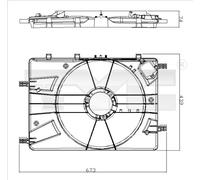 Support, radiator fan TYC 825-0016-1