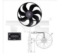 TYC 837-0003 Fan, radiator for AUDI,SEAT,SKODA,VW