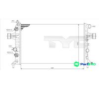 TYC ENGINE COOLING RADIATOR 7250006 FOR OPEL