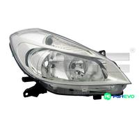 TYC Headlights 20-0793-25-2 Right H7/H7 for right-hand traffic RENAULT: CLIO 3, Clio III Grandtour