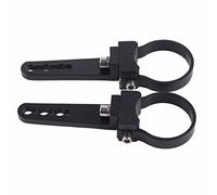 TYCIONG 1"-3" Aluminum Tube Bracket Clamp LED Light Bar Mount Holder for Bull Bar Grille Guard Roof Rack with 360 Degree Rotation Sponge Pads for Cars Trucks SUV ATV Off-Road Vehicles (2in)