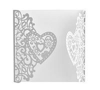 TYCIONG 10Pcs Wedding Invitation Cards, European Style Carved Elegant Blank Inner Sheet for DIY, with Romantic Pattern for Business Party (Heart shaped model)