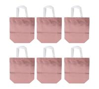 TYCIONG 16Pcs Black Glossy Reusable Gift Bags Set Water Proof with Handles for Various Occasions (Rose Gold)