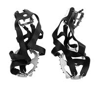 TYCIONG 18 Tooth Stainless Steel Ice Climbing Crampons with Excellent Traction for Snow Mountains and Ski Trails (M)