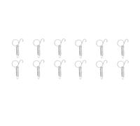 TYCIONG 20PCS Cage Door Spring Hook, Metal Finger Spring Latch Hook with Pull Ring Design for Fixing Pet Door, Chicken Bird Quail (Large spring cage door hook)