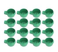 TYCIONG 25Pcs Mini Bird Parrots Food Water Bowl Feeder Dish Bird Water Cup with Inlay Installation for Farms Home Cage Green Plastic (S 100x40x0.3cm / 39.4x15.7x0.1in)